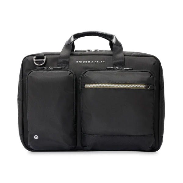 Briggs & Riley HTA Medium Slim Expandable Briefcase - Professional Laptop Bag for Business Travel & Office Commute - Durable Carry-On with Expandable Storage for Work Essentials