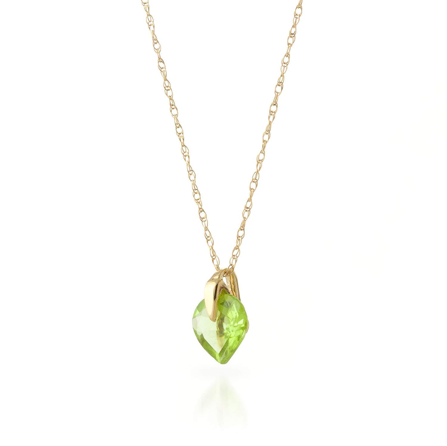14K Solid Gold Necklace with Natural Peridot Gemstone - Elegant Dainty Jewelry for Women, Perfect for Everyday Wear, Gifts & Special Occasions