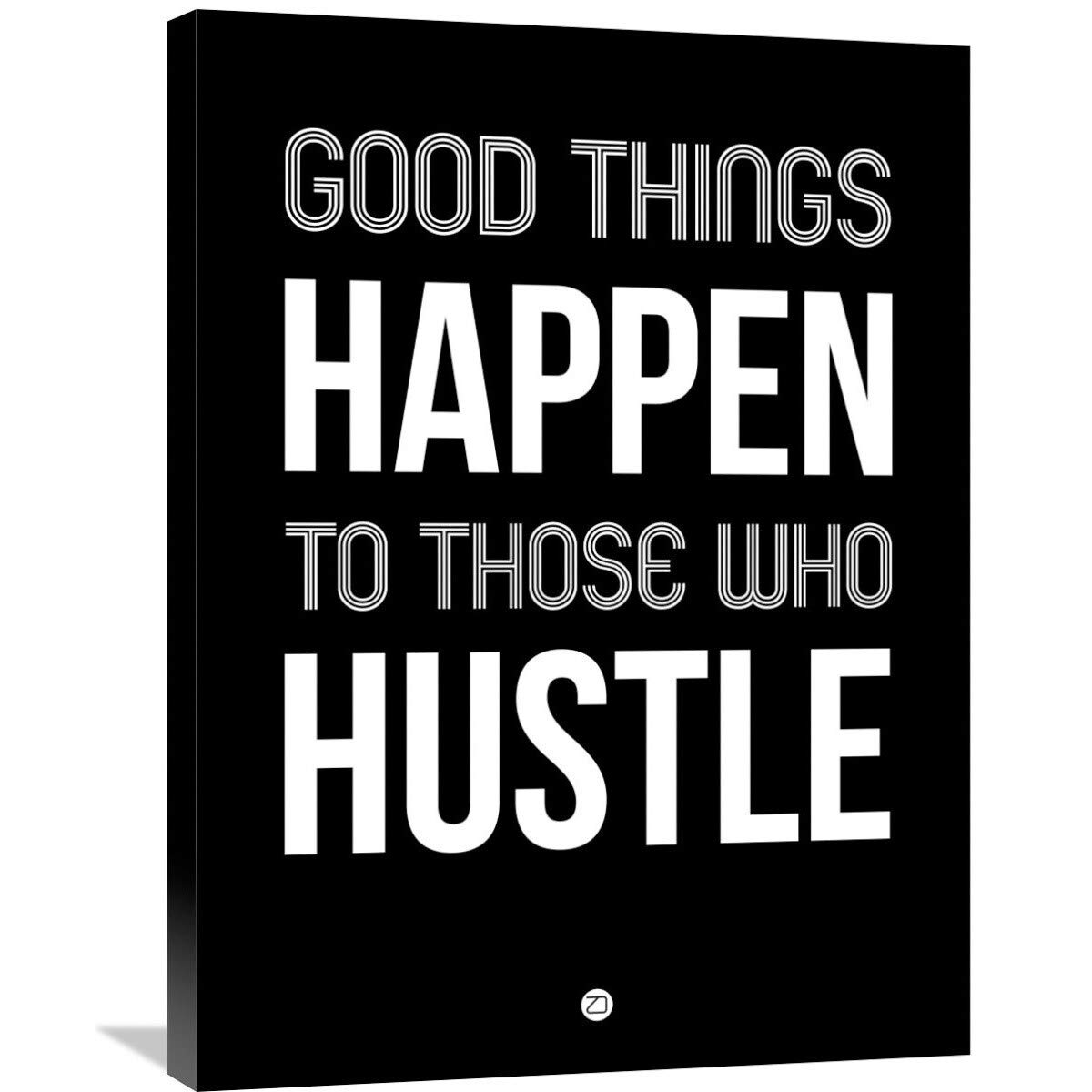 Good Things Happen' Stretched Canvas Wall Art - 40x30 Inches Modern Home Decor for Living Room, Bedroom & Office | Naxart Studio Premium Gallery Wrapped Print