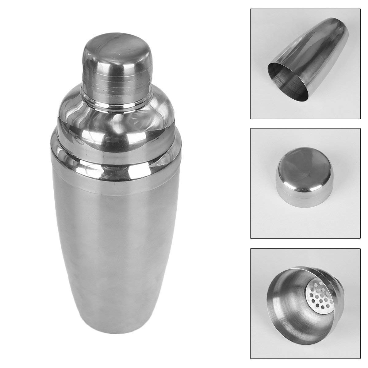 Premium Stainless Steel Cocktail Shaker Set - 500ml Bartender Mixing Tool for Martinis, Mocktails & Mixed Drinks | Perfect for Home Bars, Parties & Professional Bartending