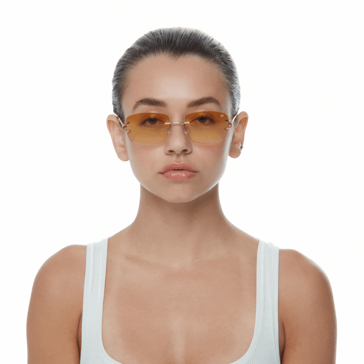 24KT Gold Rimless Drill Mount for Glasses - Premium Eyewear Accessory for Bal Harbour Style | Perfect for Reading, Driving & Fashion