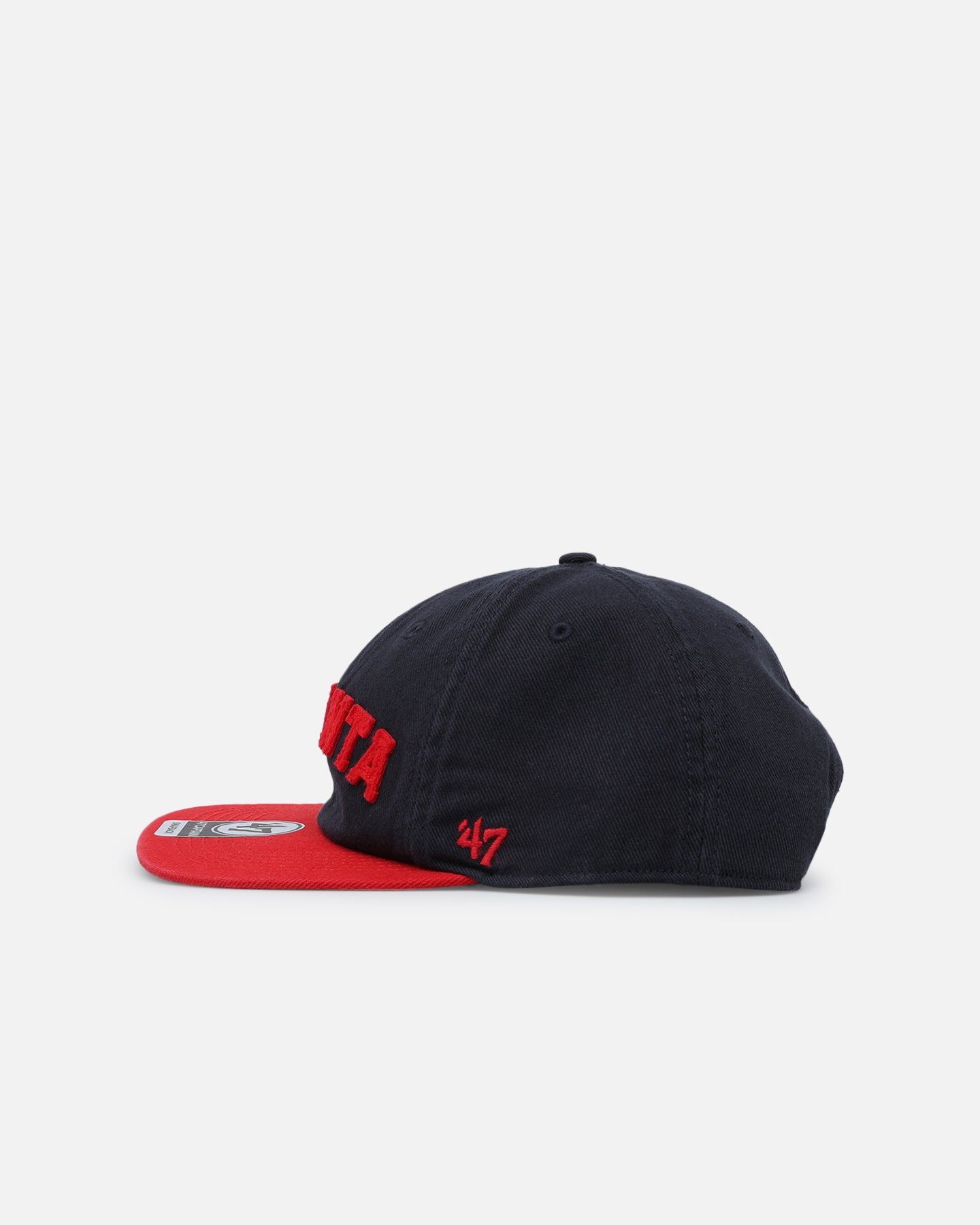 47 Brand Atlanta Braves 'Legacy 47 Captain RL' Snapback Hat - Navy Blue Adjustable Baseball Cap for Men & Women - Perfect for Sports Fans, Casual Wear & Game Day Outfits