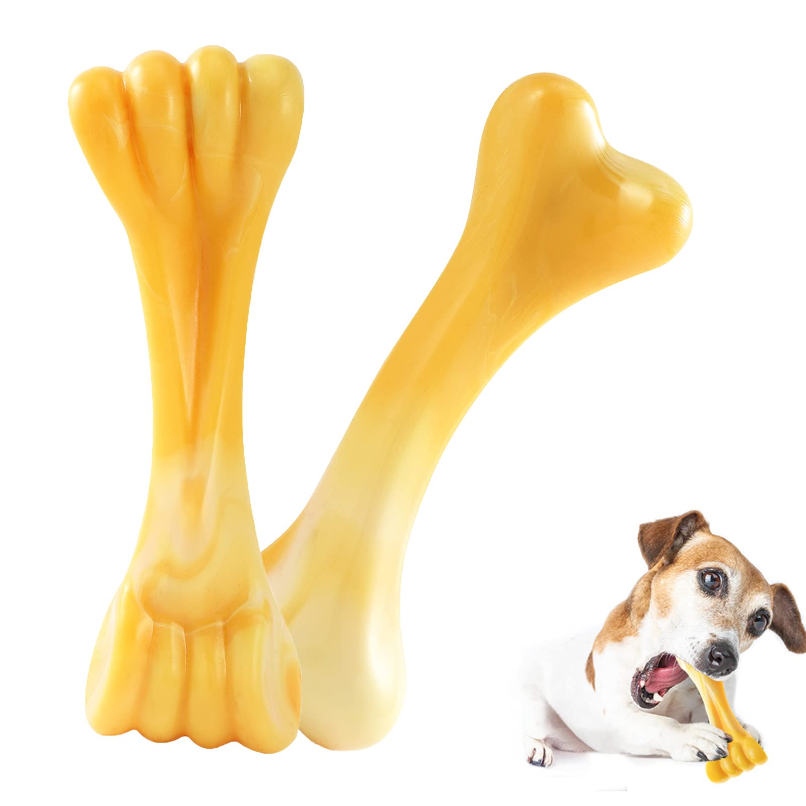 Durable Nylon Dog Chew Toys for Aggressive Chewers - Puppy Teething Chew Bones for Small & Medium Breeds (2-Pack) - Perfect for Teething Relief & Long-Lasting Chewing Fun