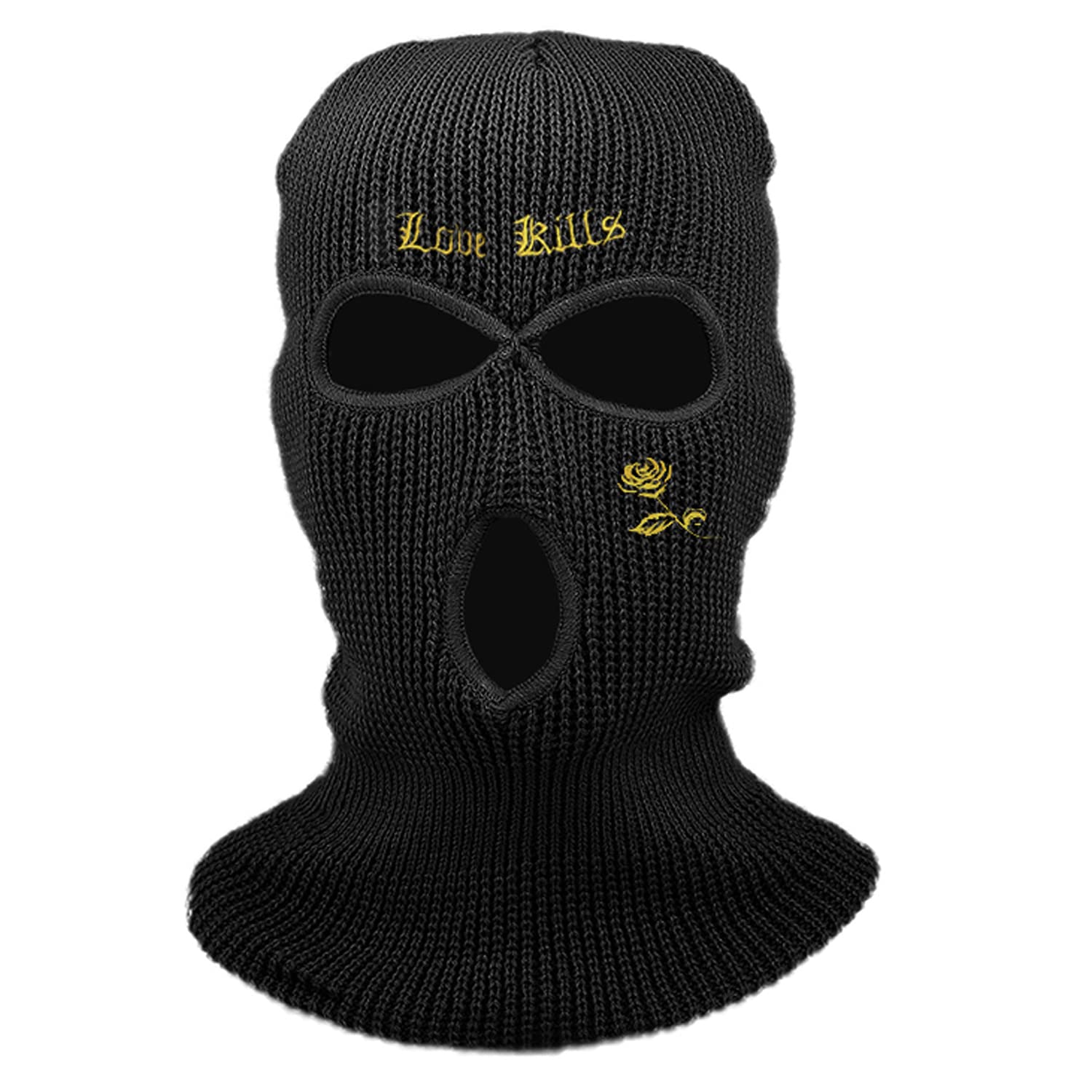 3-Hole Knitted Ski Mask with Stylish Design - Winter Balaclava Full Face Cover for Skiing, Snowboarding & Outdoor Sports - Stay Warm & Protected in Cold Weather