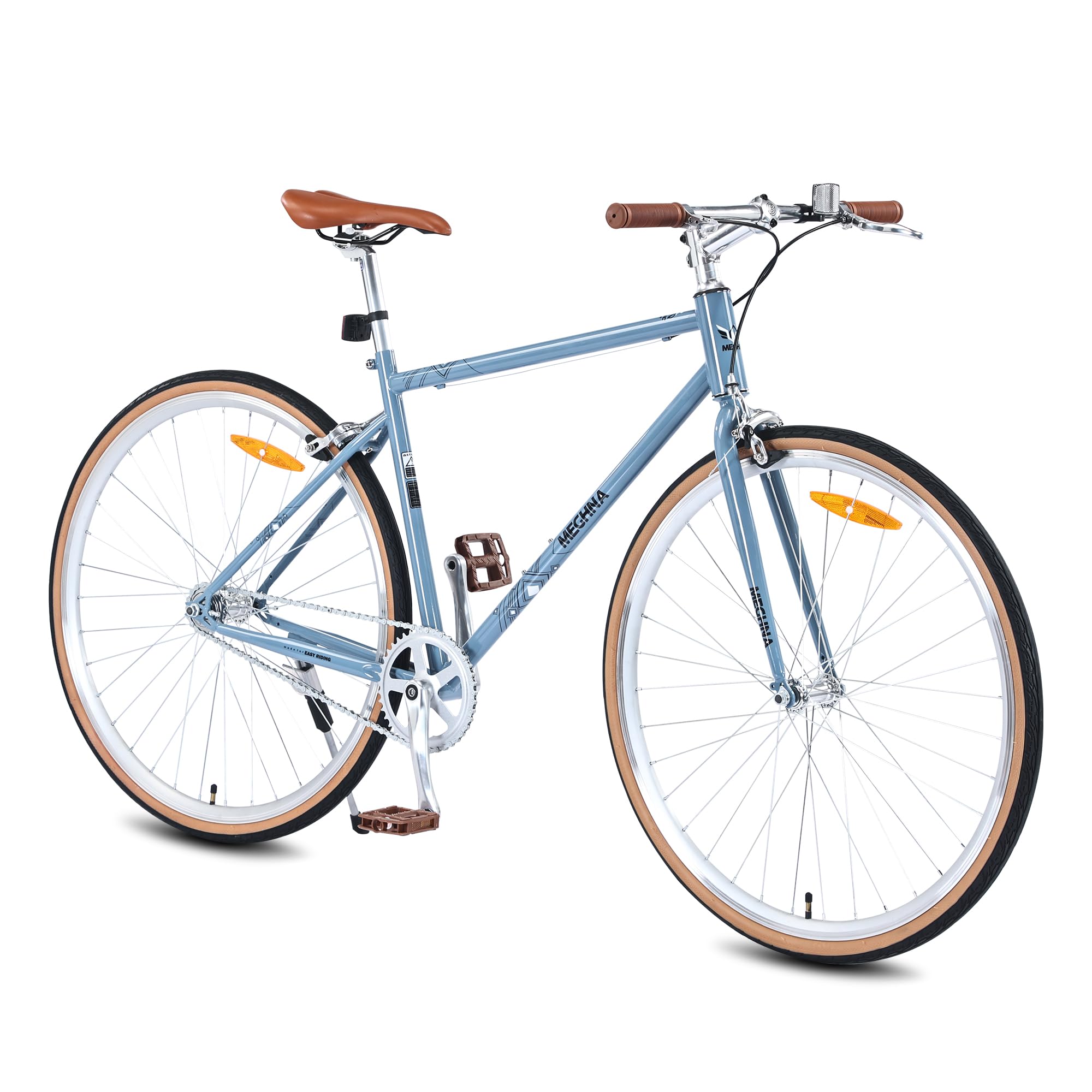 **Men's & Women's 700C Hybrid Bike - Lightweight Single Speed Fixed Gear Commuter Bicycle for Urban & Sports Riding | Perfect for City Commuting, Outdoor Adventures & Vacation Cycling**