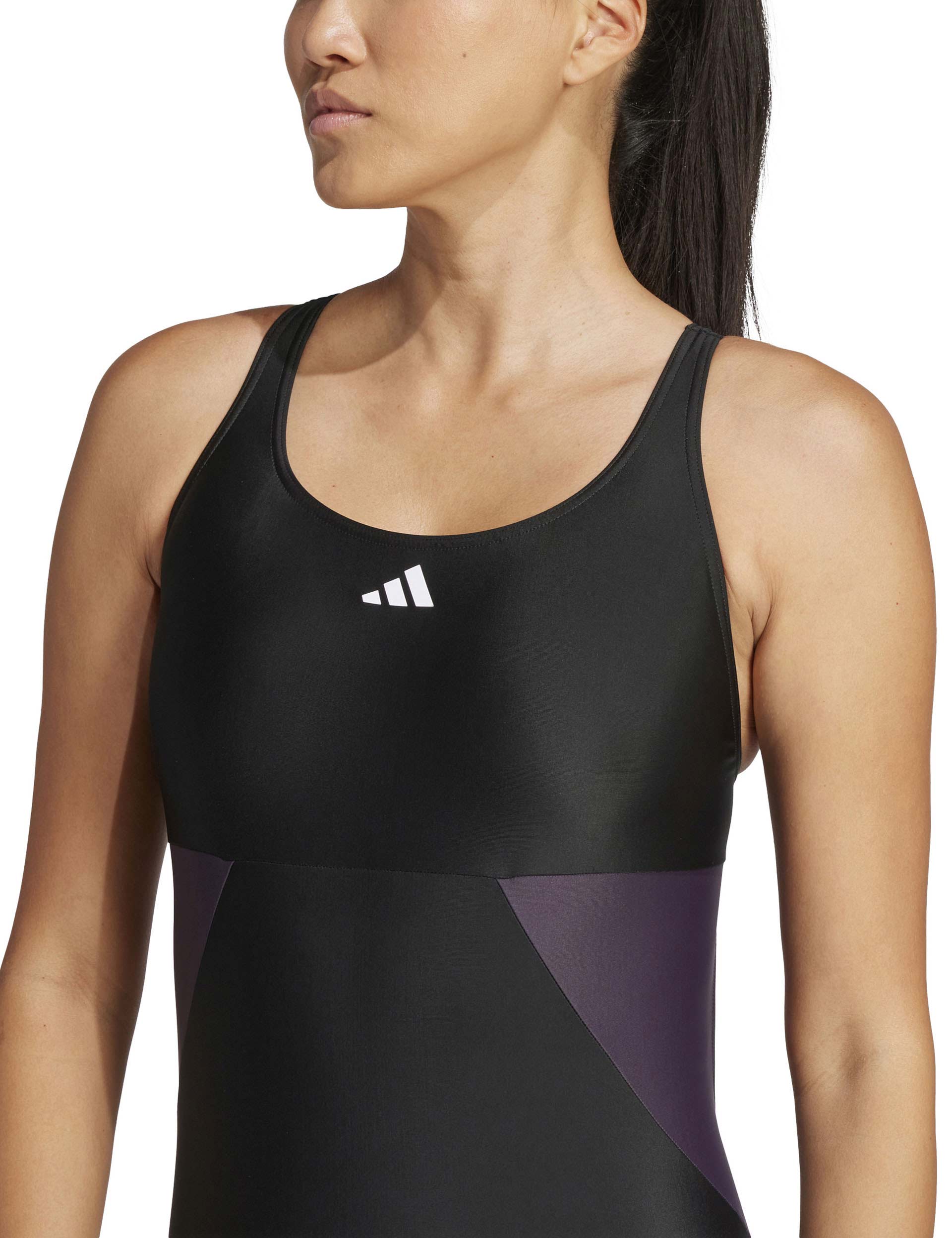 Colorblock C Back Swimsuit for Women - Black/Legend Ivy - High Cut One Piece Bathing Suit for Beach, Pool & Summer Vacation