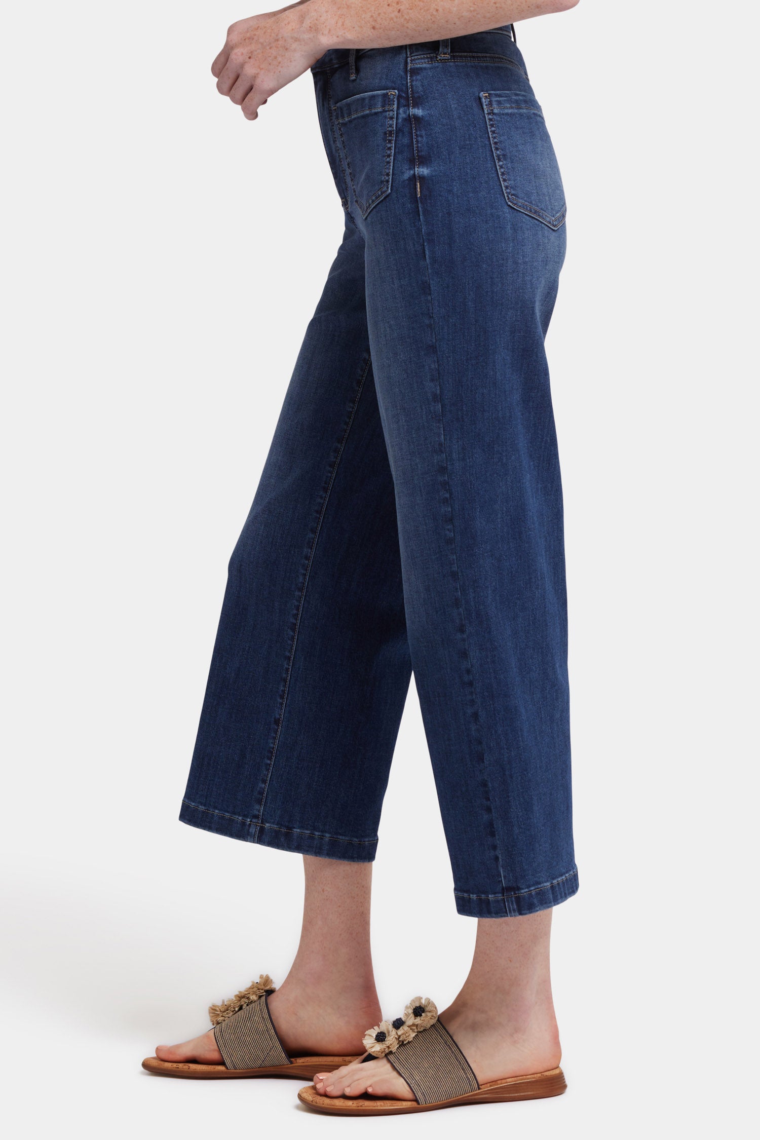 Coco Relaxed Wide Leg Crop Jeans for Women - High Waist Distressed Denim Pants | Comfortable & Stylish for Casual Outings, Weekend Wear & Street Fashion