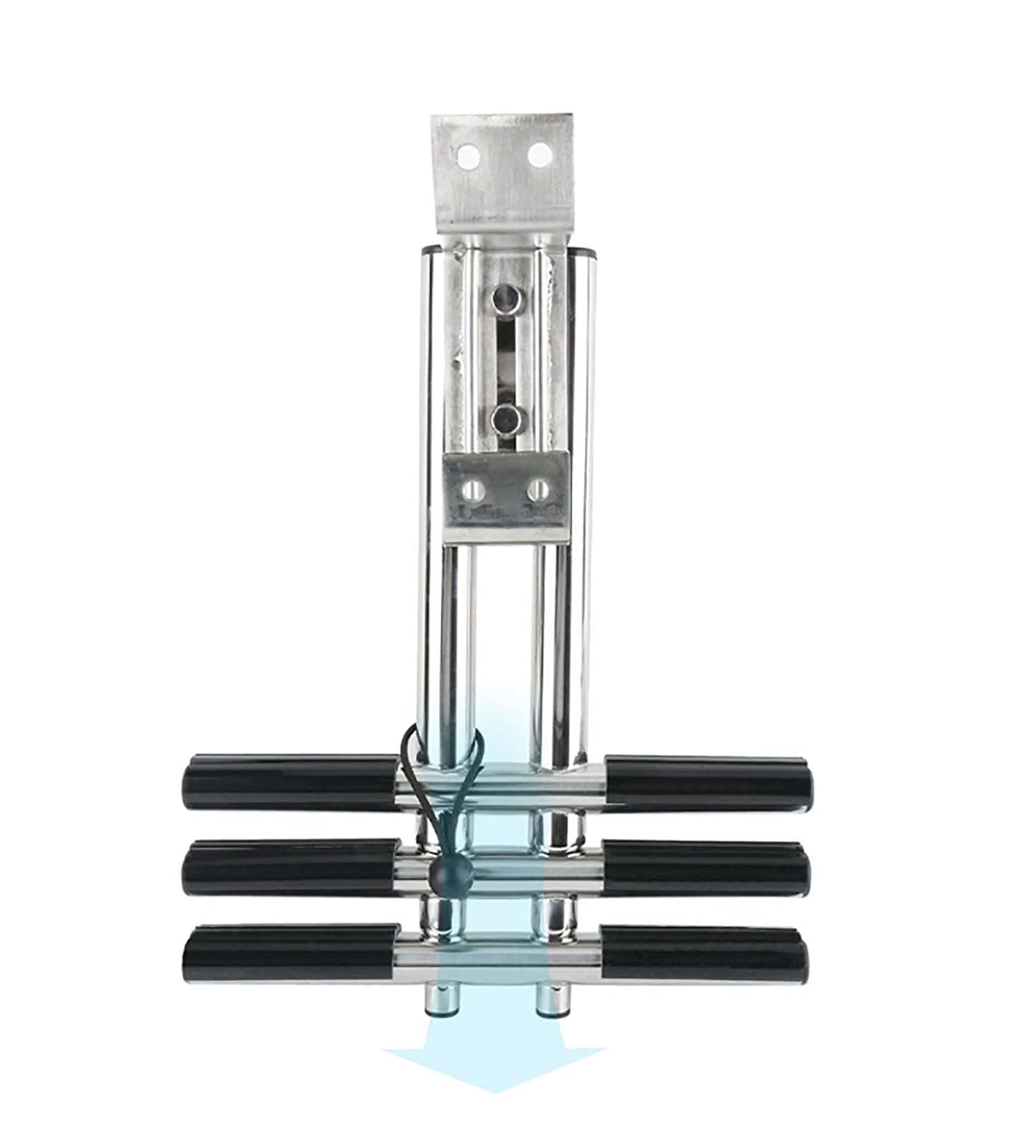 3-Step Telescoping Boat Boarding Ladder - Heavy Duty Marine Swim Platform Ladder with Dual Vertical Telescopic Design for Easy Diving & Boarding | Transom Mount | Perfect for Fishing, Swimming & Water Sports