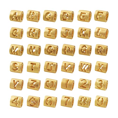 Gold with Hollow Letter Number