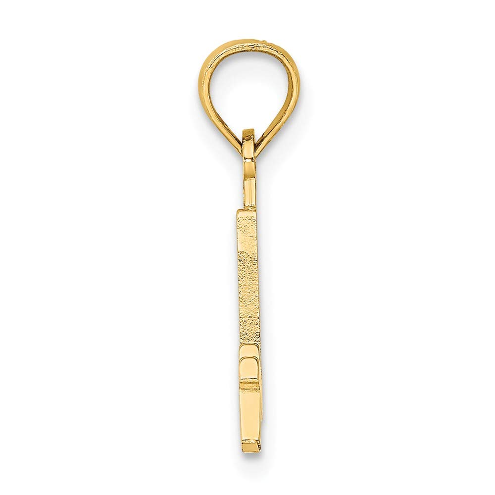 14K Yellow Gold Number 4 Charm Necklace - Milestone Birthday & Anniversary Pendant with 18