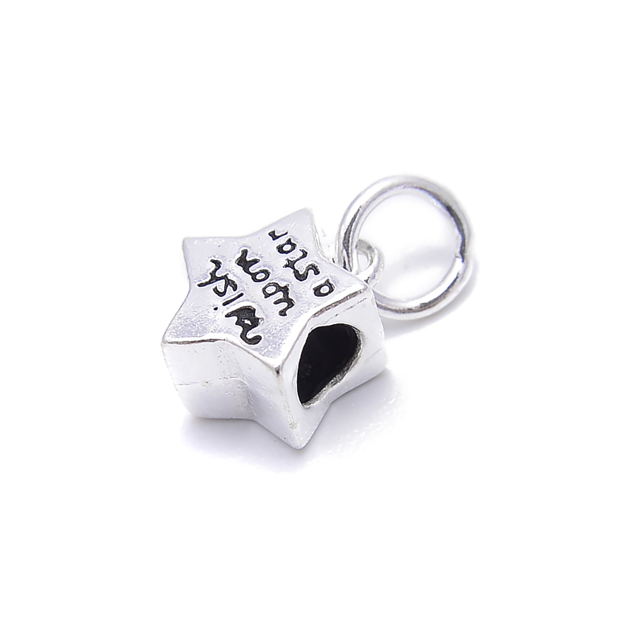 925 Sterling Silver Anti-Tarnish Star Pendant Charms - 8.5mm Size (3 Pieces per Bag) - Perfect for Jewelry Making, DIY Crafts & Gift Giving