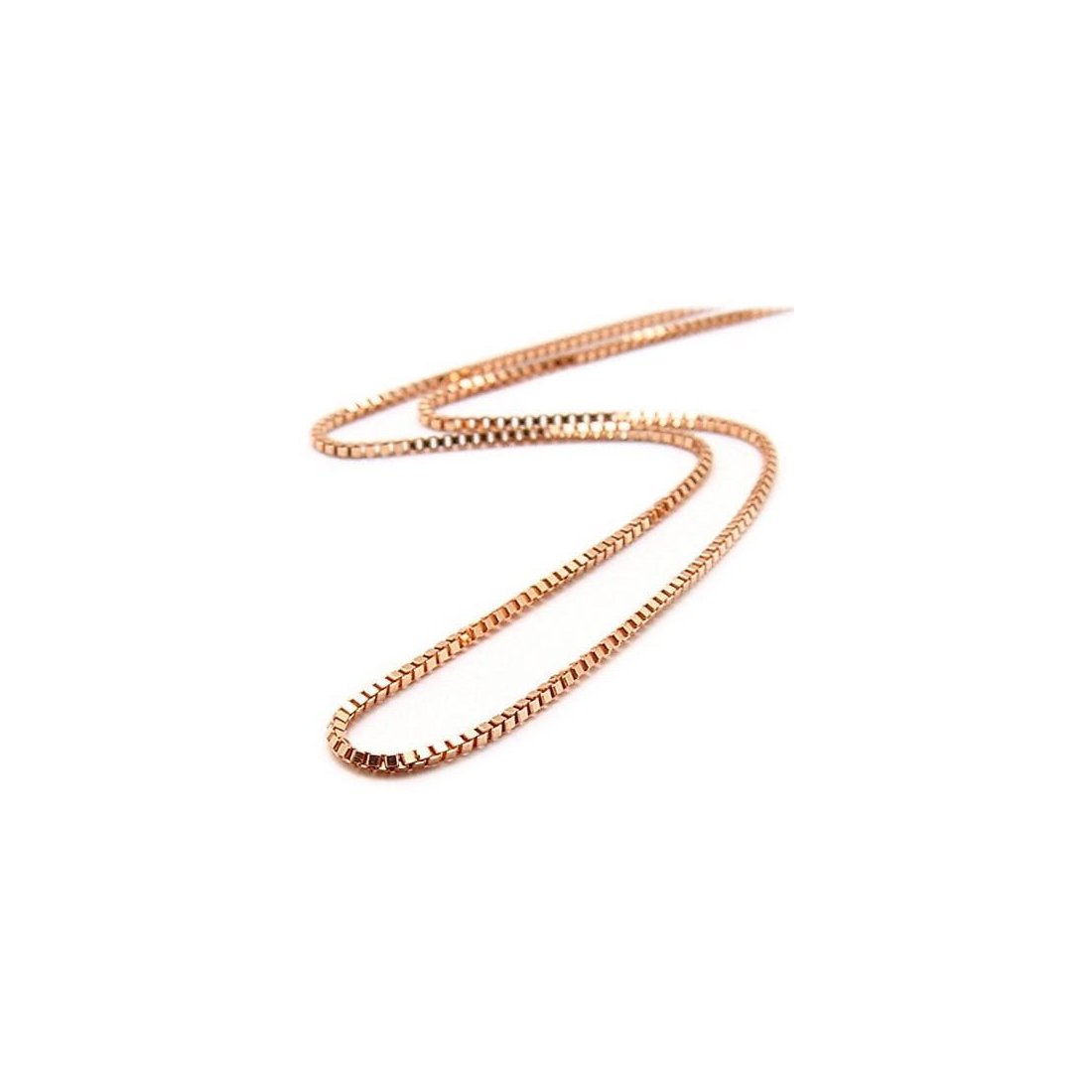 1MM 019 Rose Gold Box Chain Necklace - .925 Solid Sterling Silver, 16-26 Inches - Perfect for Gifts, Layering & Everyday Wear