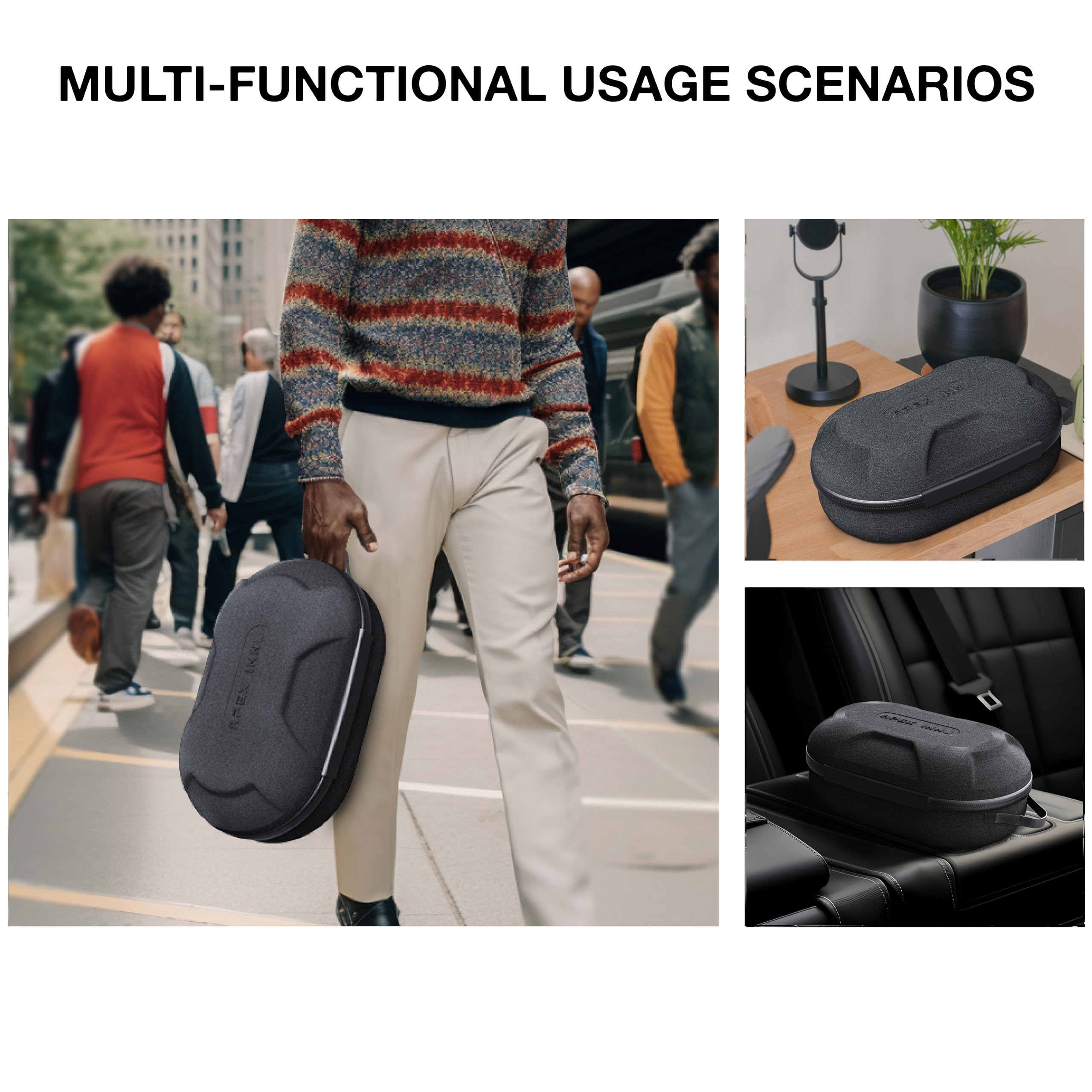 APEXINNO Large VR Carrying Case for Meta Quest 3S/3/2 & Oculus Quest 3S/3/2 Headset - Protective Storage Bag for Elite Strap, Controllers & Accessories | Perfect for Travel, Home Organization & VR Gaming Protection