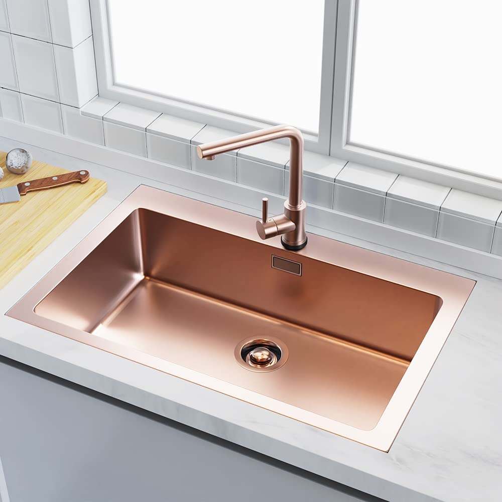 Universal 3-1/2 Inch Stainless Steel Sink Flange for Garbage Disposal & Sink Stopper - Fits Standard Kitchen Sink Drain Openings - Replacement Accessories (Antique Copper) - Perfect for Kitchen Upgrades & DIY Plumbing Repairs