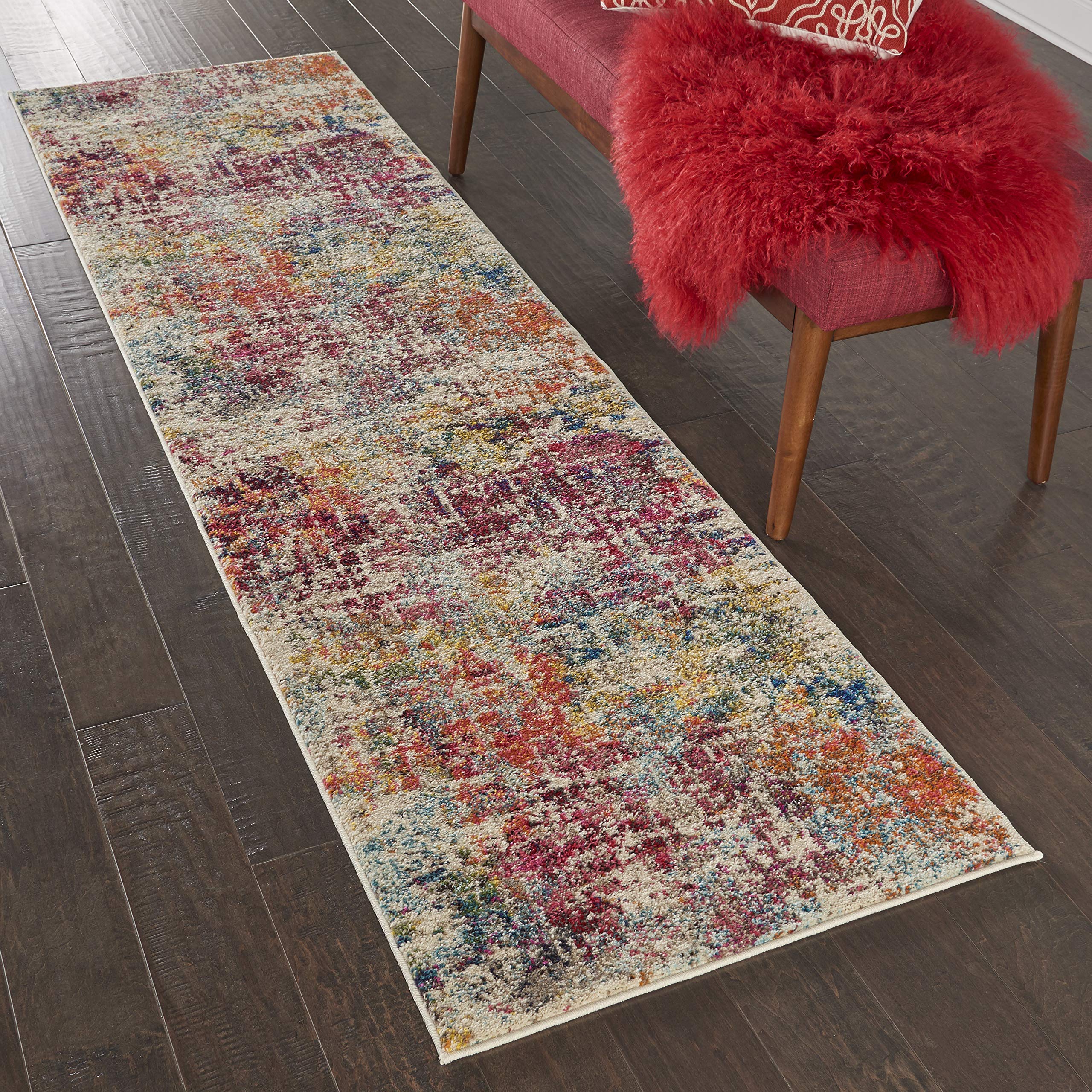 Nourison Celestial Pink & Multicolor 2'2