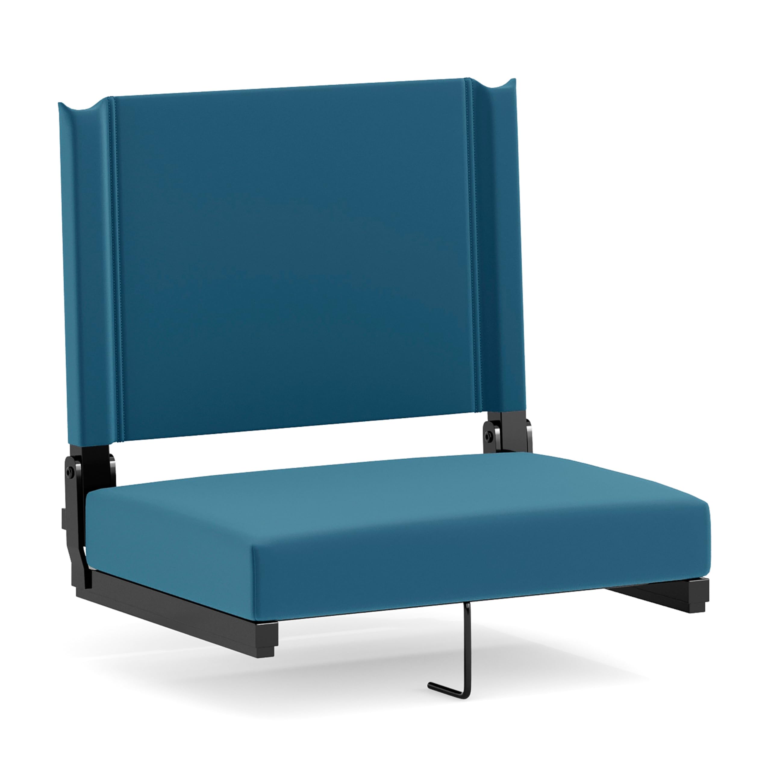 Flash Furniture Grandstand Portable Stadium Seat - Foldable Padded Bleacher Chair with Carry Handle, 500 lb Capacity (Teal) - Perfect for Sports Games, Concerts & Outdoor Events