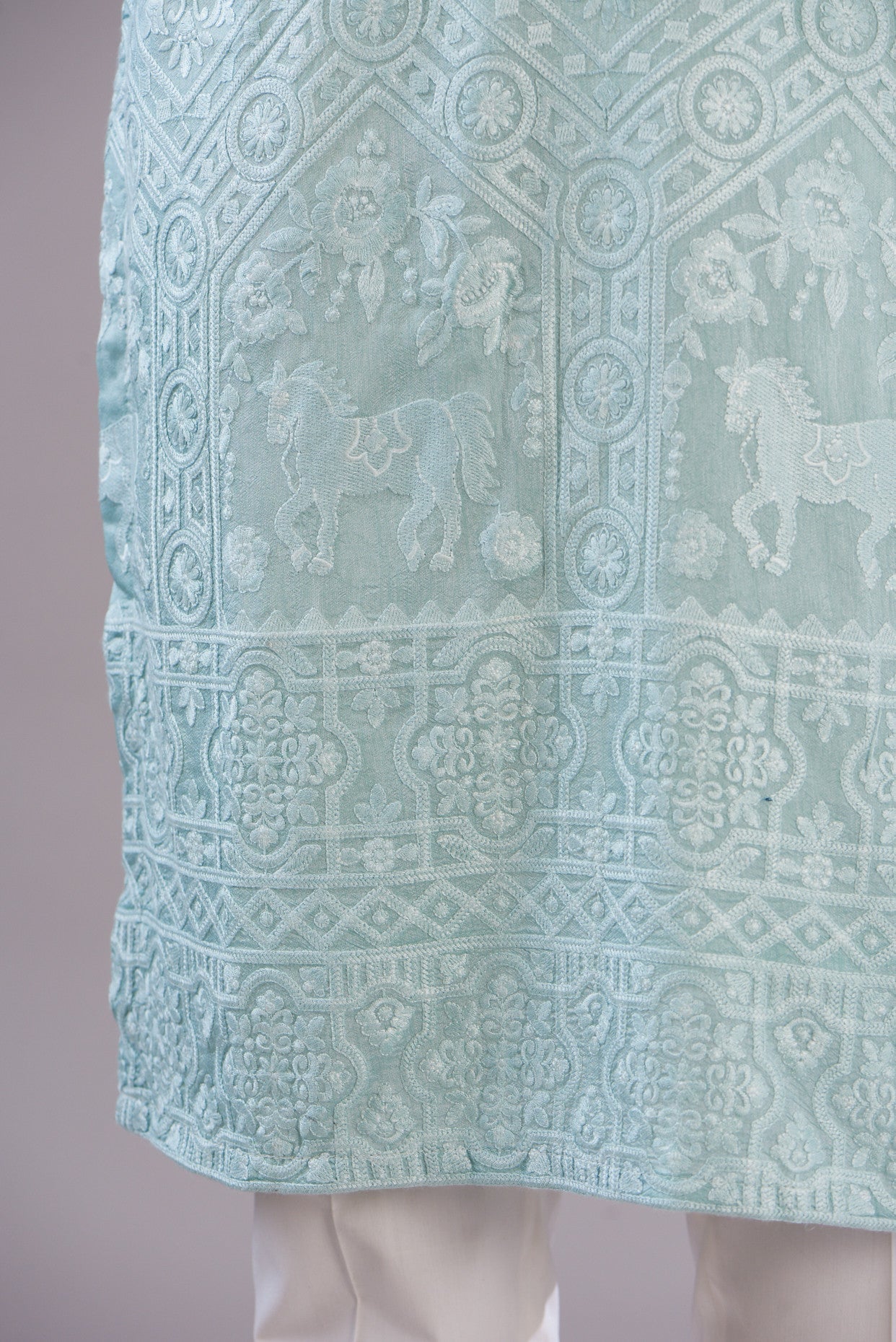 Stylish Powder Blue Embroidered Kurta for Women | Traditional Indian Ethnic Wear | Perfect for Festivals, Weddings & Casual Outings