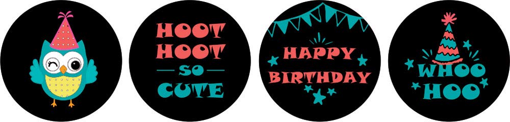 190 Pcs Birthday Stickers - DIY Chocolate Labels for Party Decor