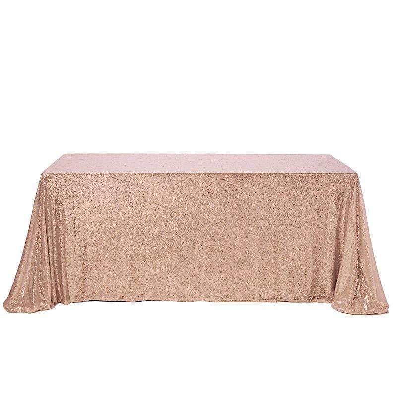 90x156 Inch Sparkling Sequined Rectangular Tablecloth for Wedding, Party, Banquet & Holiday Decor - Elegant Dining Table Cover for Special Occasions