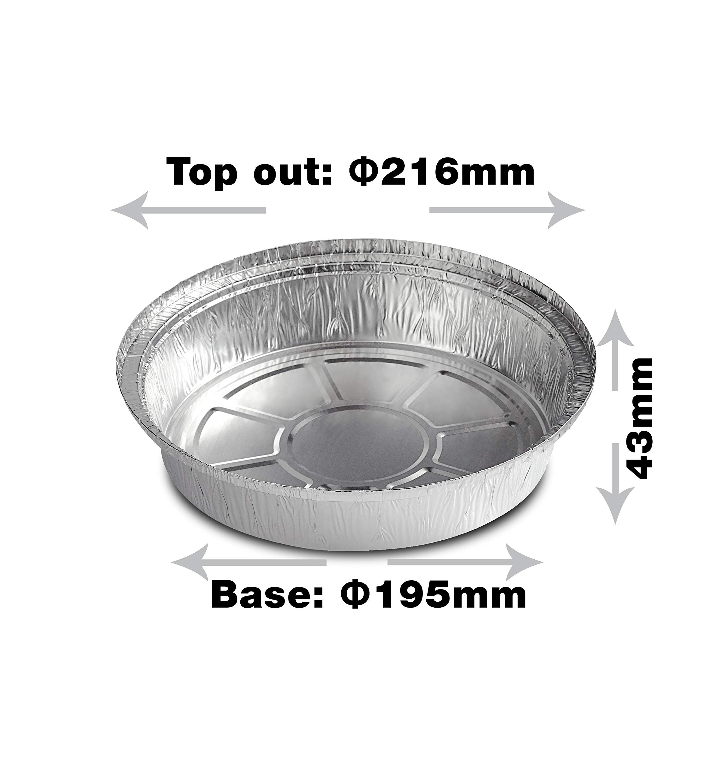 20 Pack 9-Inch Round Aluminum Foil Pans with Paper Lids - Oven & Freezer Safe Baking Trays - Durable Food Grade Pie Dishes for Baking, Cooking & Meal Prep (23cm) - Perfect for Pies, Quiches, Casseroles & Party Catering