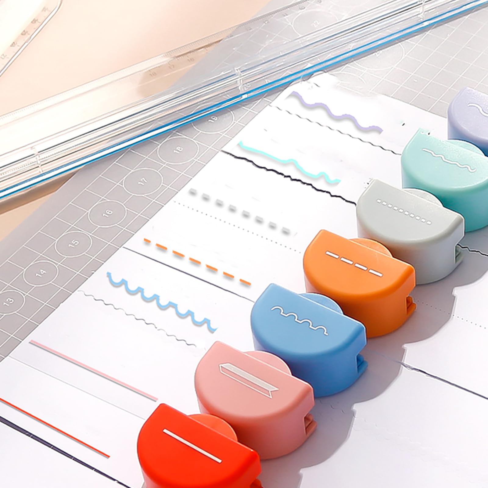 Premium Paper Cutter & Trimmer - 7 Interchangeable Blades for Scrapbooking, Card Making & Crafting | Portable Design with Side Ruler | Perfect for DIY Projects, Home Office & School Use