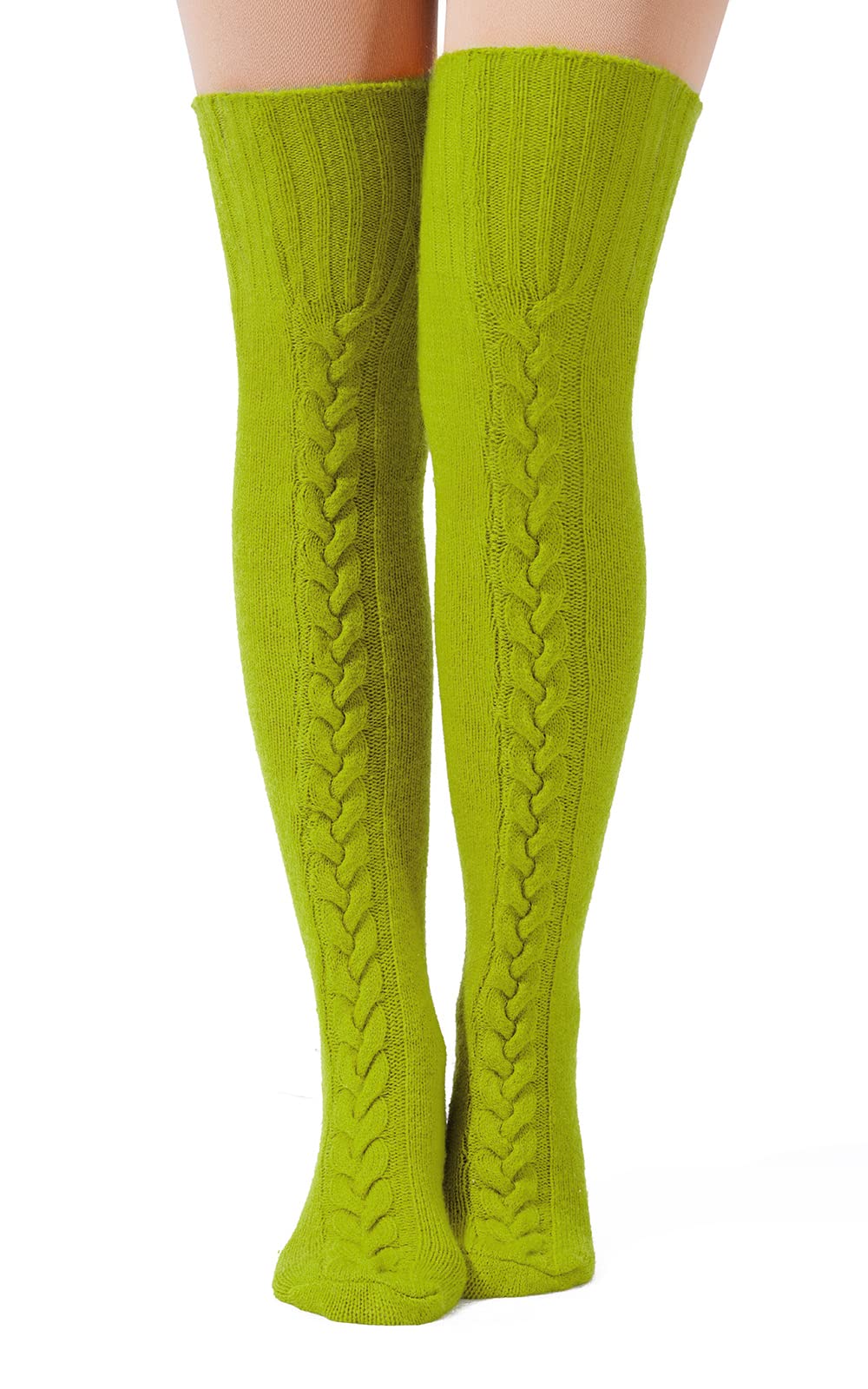 Wool Thigh High Socks for Women - Extra Long Over The Knee Boot Socks & Leg Warmers - Perfect for Winter, Fashion Outfits and Layering