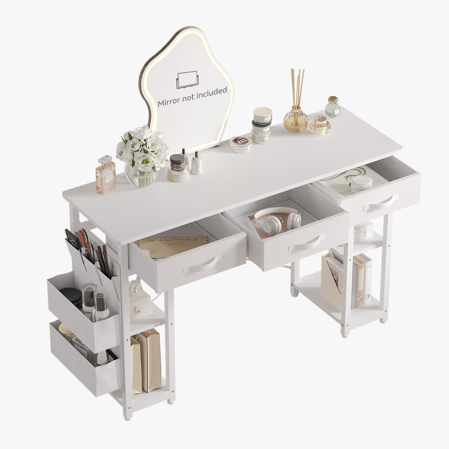 Oneinmil White Vanity Desk - 48