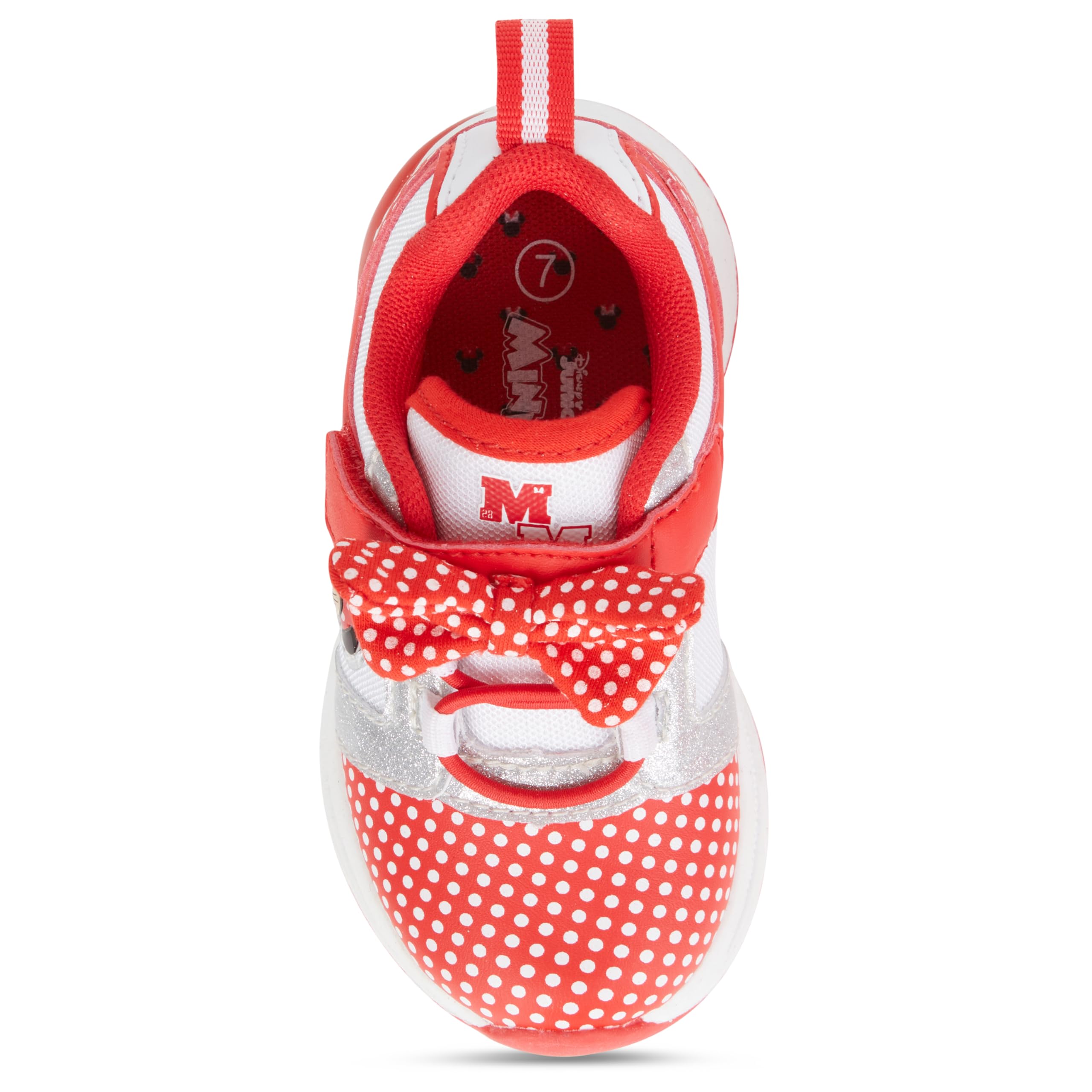 Minnie Mouse Girls Velcro Sneakers - Cute Disney Slip-On Shoes for Toddlers & Kids - Official Merchandise - Perfect for School, Playtime & Everyday Wear