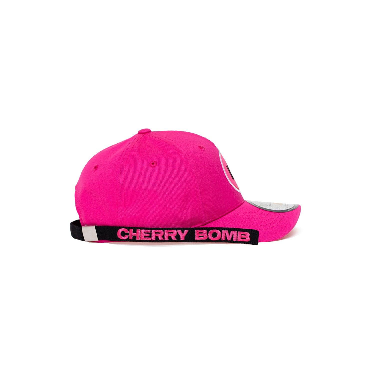 NCT 127 Cherry Bomb Dad Hat with Adjustable Long Strap & Metal Rings - Kpop Merchandise for Concerts, Fan Meetings & Streetwear Fashion
