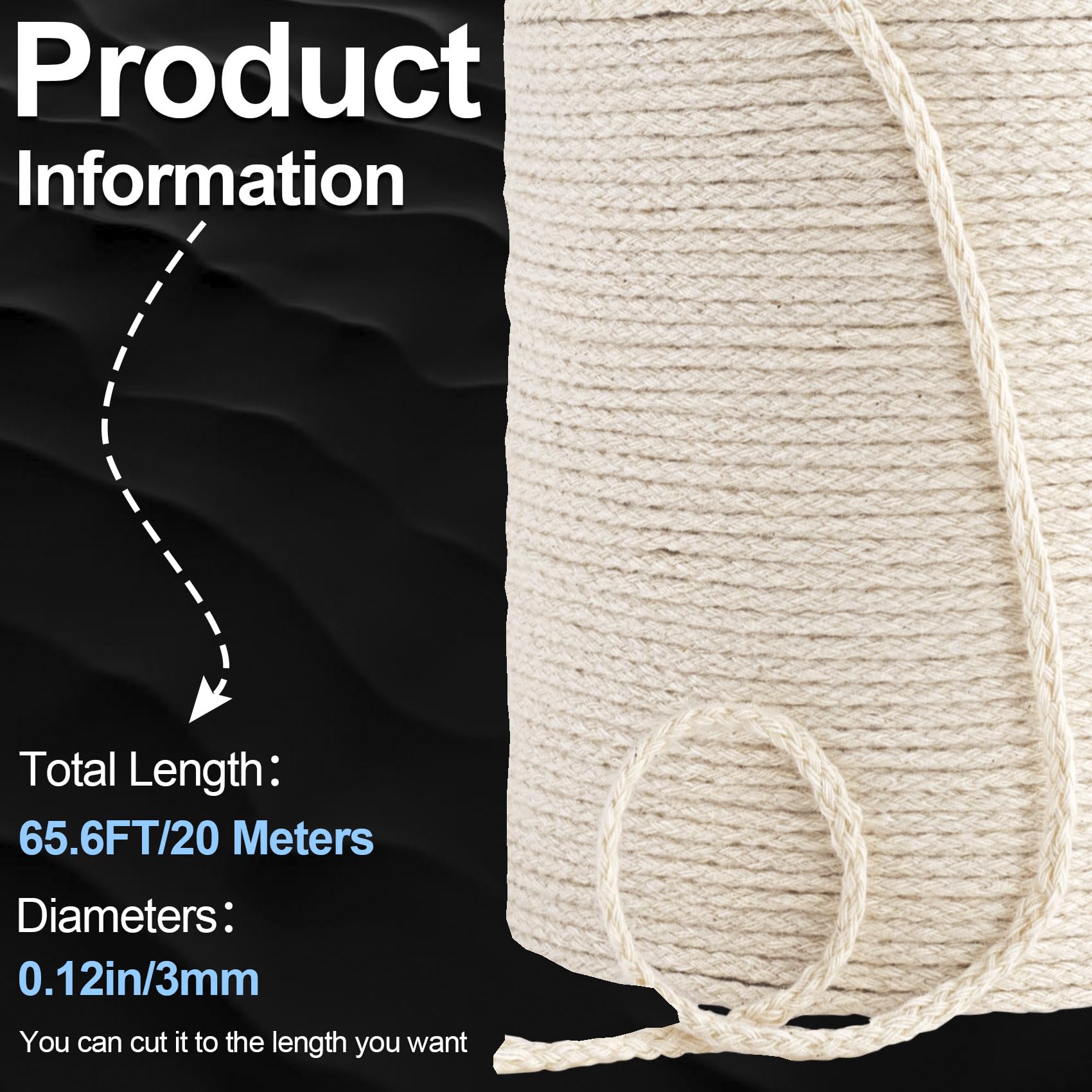 65.6 Ft Oil Lamp Wicks Replacement - 1/10