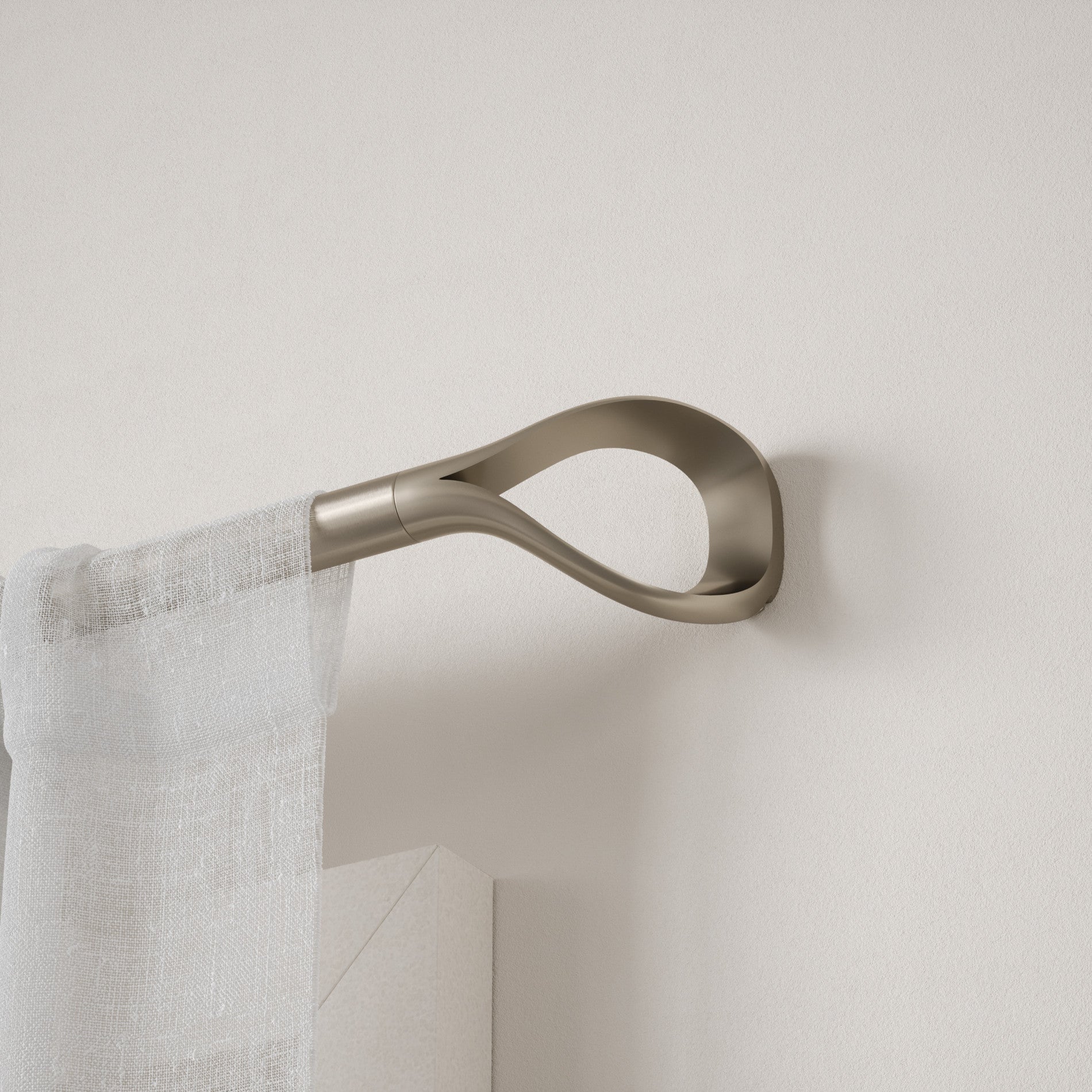 Loop 1 Adjustable Curtain Rod - Heavy Duty Stainless Steel Tension Rod for Windows, Doors & Room Dividers - Perfect for Home, Office & Dorm Decor