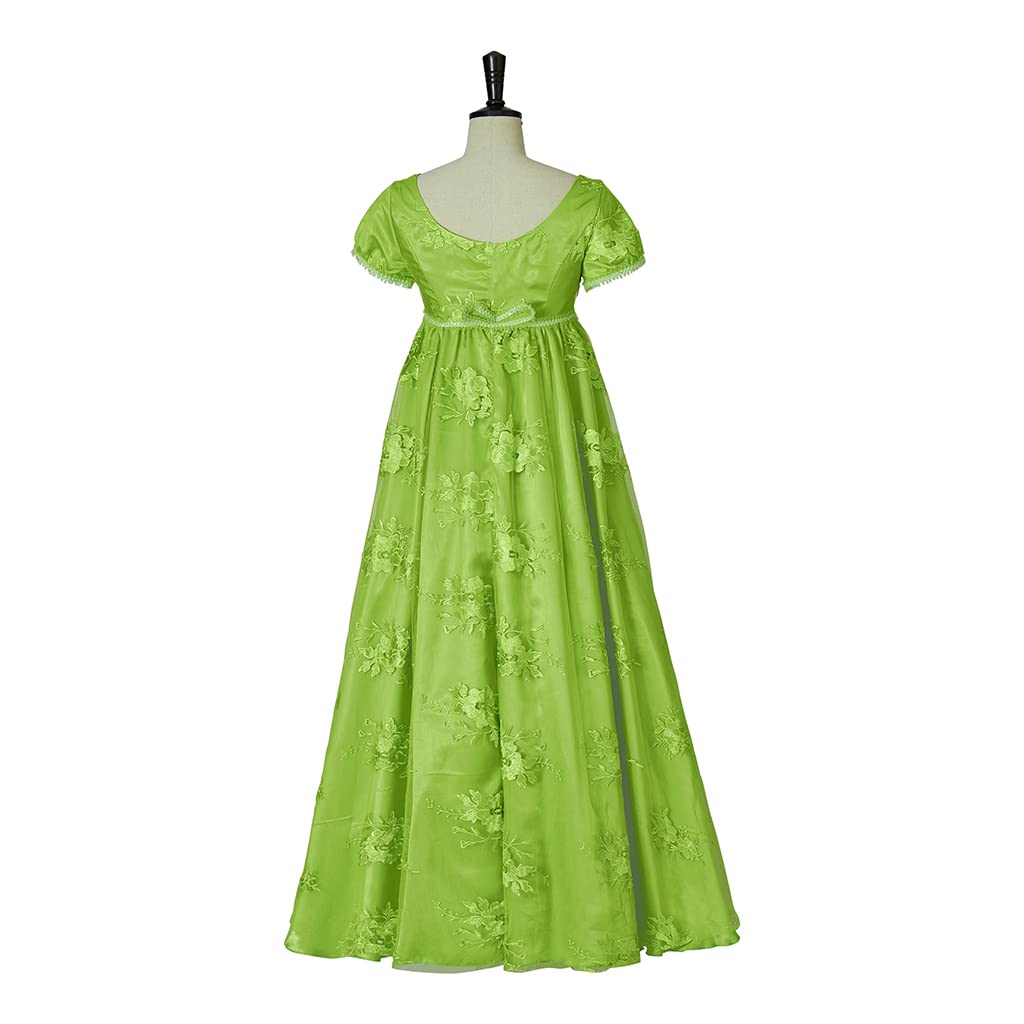 RocailleCos Penelope Featherington Bridgerton Cosplay Dress - Regency Era High Waist Ball Gown for Tea Parties, Costume Events & Historical Reenactments