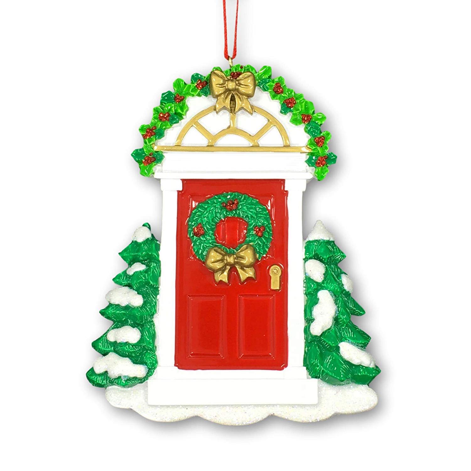 Personalized Christmas Ornament for New Home - Custom Holiday Door Decor - Perfect for Housewarming Gifts & Christmas Tree Decorations
