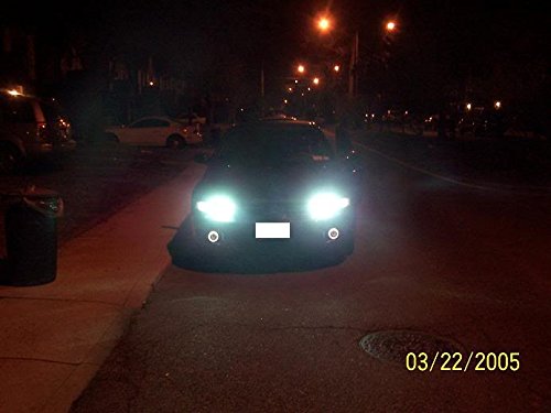 White Halo Fog Lights Kit for 1999-2003 Mitsubishi Galant - Durable LED Driving Lights with Stylish Halo Ring - Perfect for Night Driving, Foggy Conditions & Enhanced Vehicle Appearance