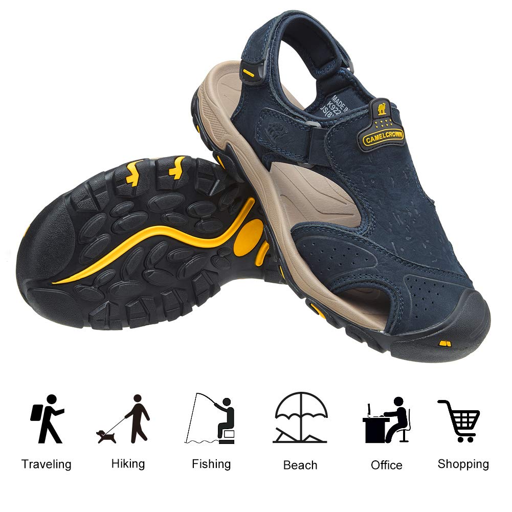 CAMEL CROWN Men's Waterproof Hiking Sandals for Outdoor Beach Sports - Size 7-12
