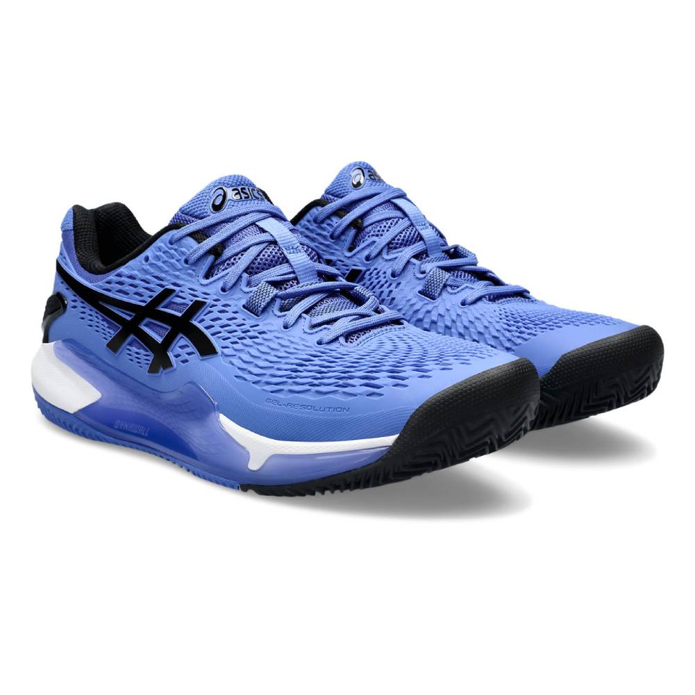 ASICS Gel Resolution 9 Men's Clay Court Tennis Shoes - Sapphire/Black - High-Performance Stability & Durability for Competitive Play on Clay Courts