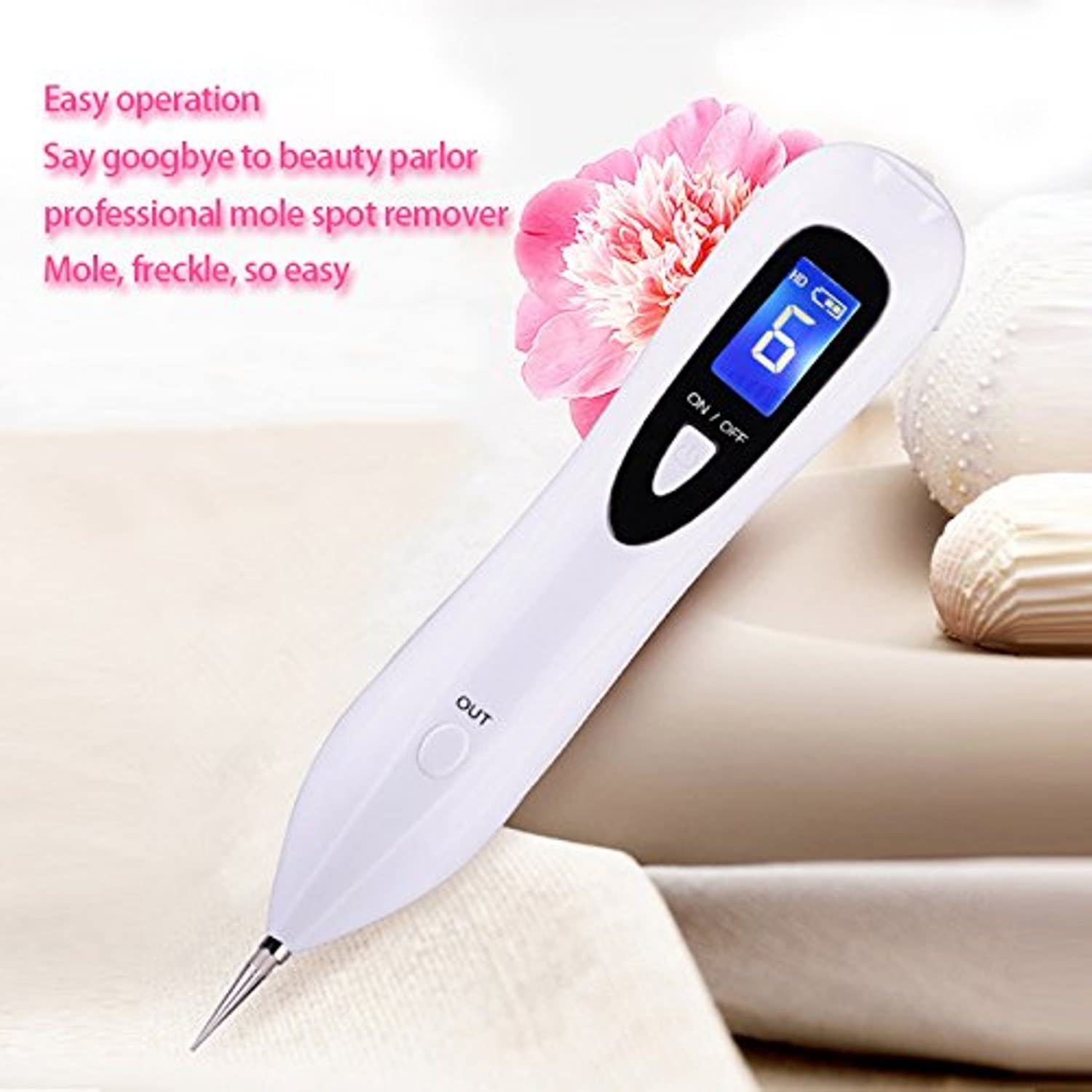 KIYO Painless Mole Removal Pen - LCD Screen Display, Wart & Speckle Remover for Face & Body, Portable Skin Care Equipment (Multicolor) - Perfect for At-Home Beauty Treatments & Tattoo Spot Removal