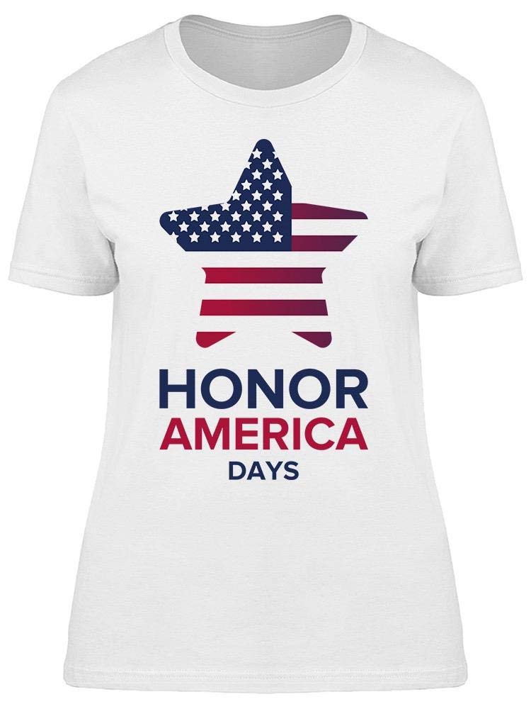 Honor America Days Tee for Women - Patriotic American Flag T-Shirt - Comfortable Cotton Casual Wear for 4th of July, Memorial Day & Veterans Day Celebrations