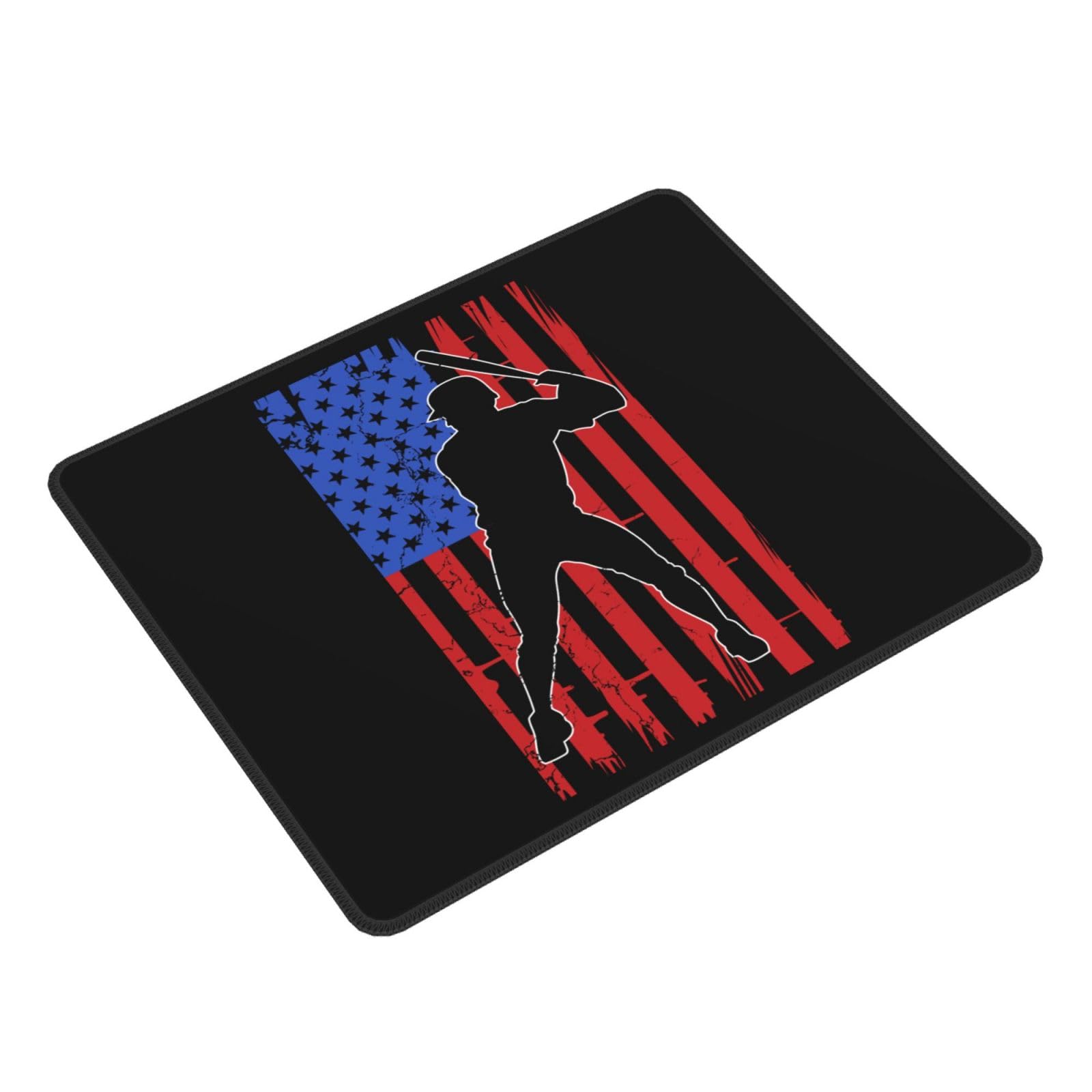 SIYTUAU American Flag Baseball Mouse Pad - Waterproof, Non-Slip Rubber Gaming Mousepad (10x12 inches) for Laptop, Office & PC - Perfect for Gamers, Workstations & Patriotic Decor