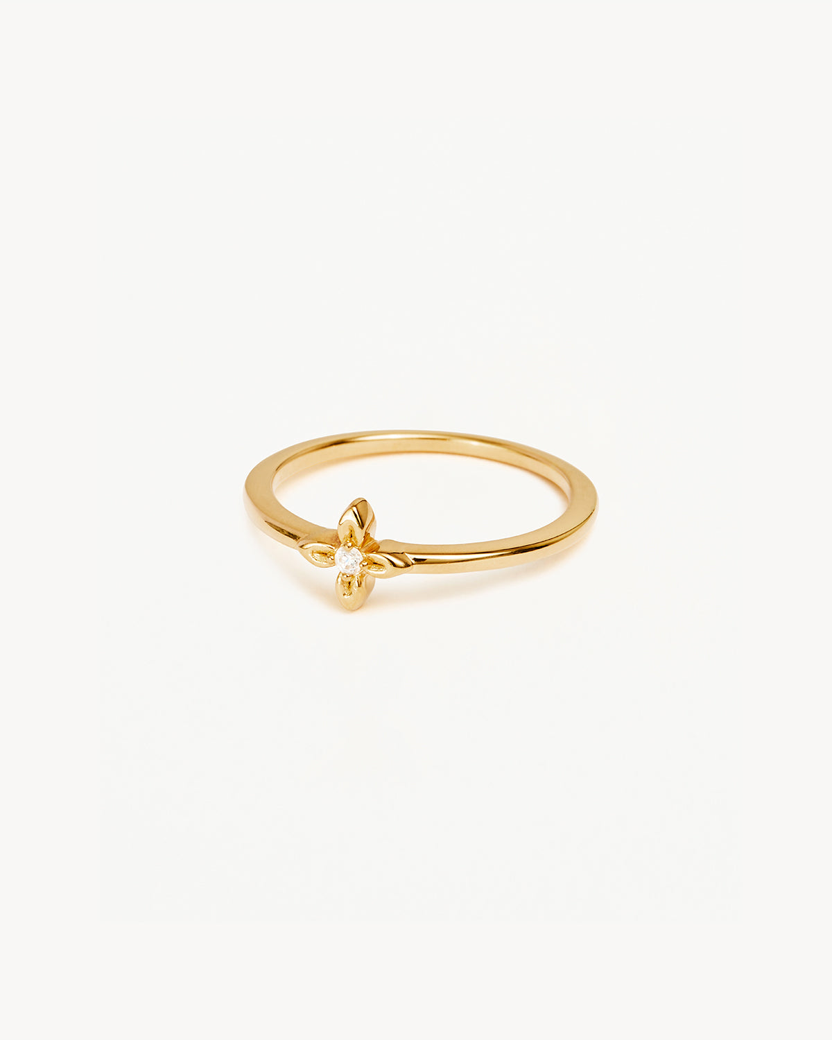 18k Gold Vermeil Live in Light Ring - Elegant Stackable Ring for Women, Dainty Minimalist Jewelry Gift for Her - Perfect for Everyday Wear, Date Nights & Special Occasions