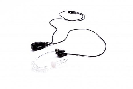 Impact Silver Series 1 Wire Surveillance Kit with Acoustic Tube for Two-Way Radios - I7 S1W AT3 - Ideal for Security, Law Enforcement & Covert Operations