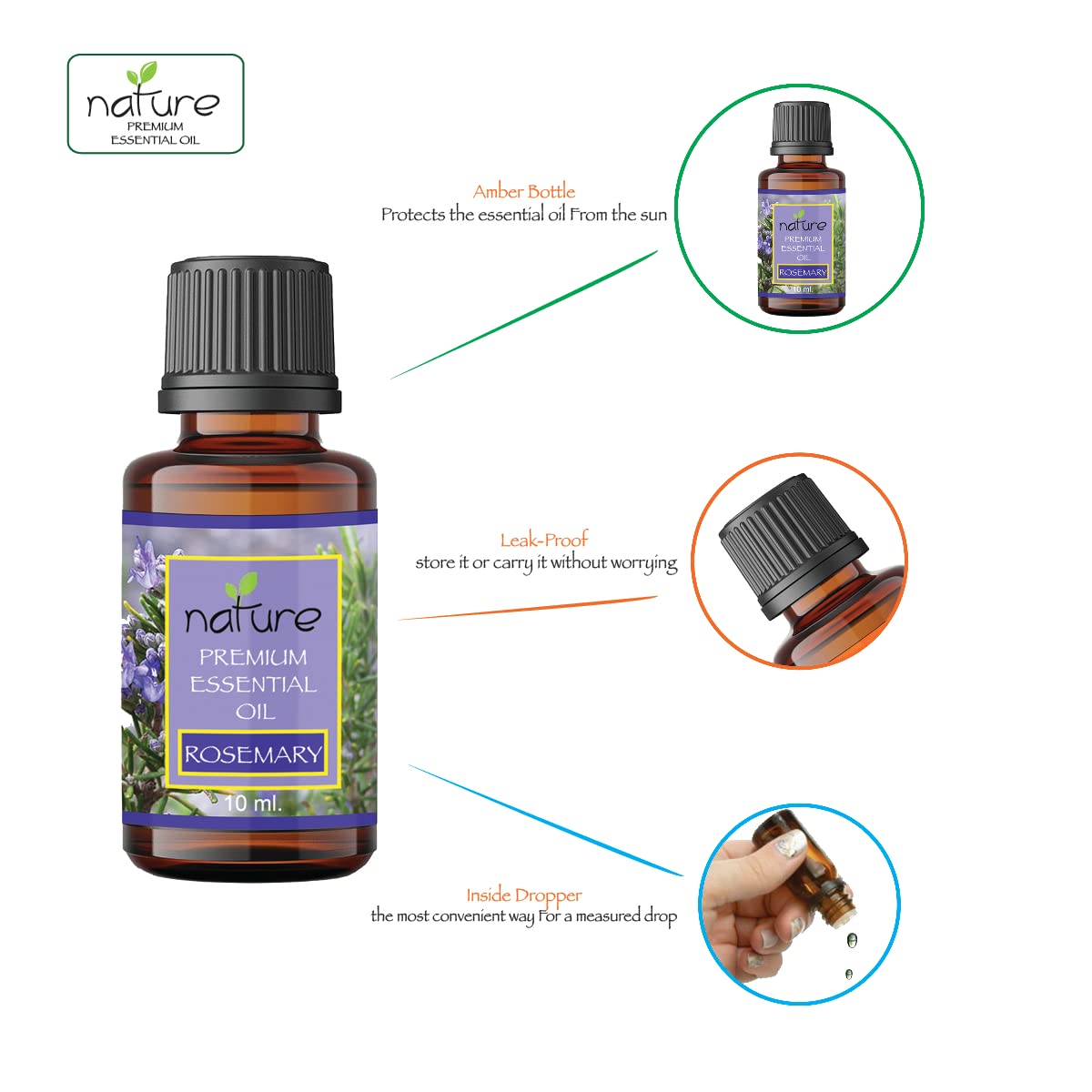 Organic Lavender & Rosemary Essential Oil Set - 100% Pure Natural Aromatherapy Oils for Diffusers, Massage & Relaxation (10ml Each) - Perfect for Stress Relief, Sleep Aid & Home Spa