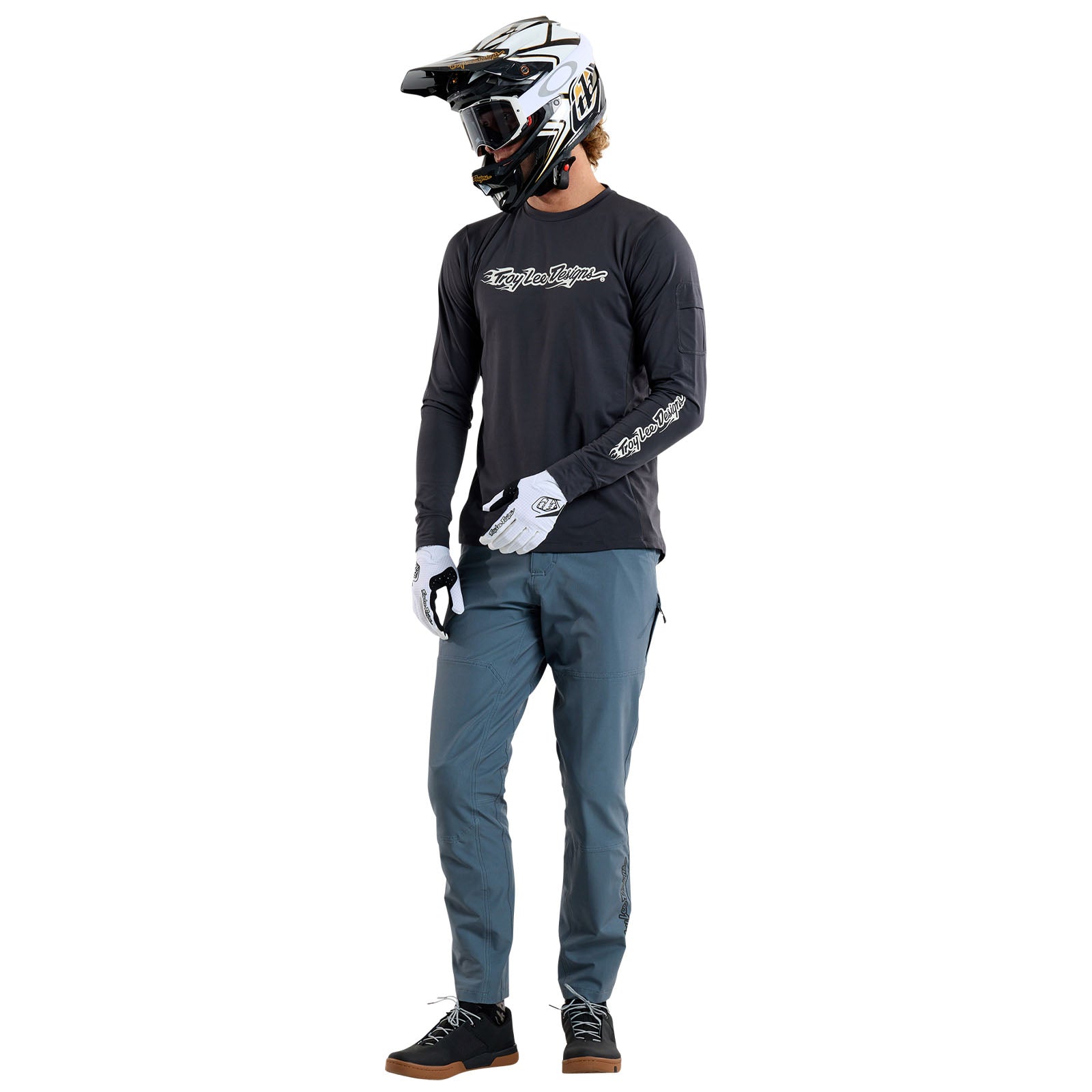 Ruckus Long Sleeve Ride Tee Burn Out Carbon - Men's Motorcycle Riding Shirt for Comfort & Style - Perfect for Road Trips & Adventure Tours