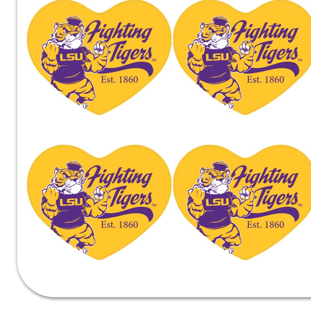 Mike The Fighting Tiger LSU Heart Shaped Planner Stickers - Scrapbook & Craft Supplies for Bullet Journals, DIY Projects & School Decorations