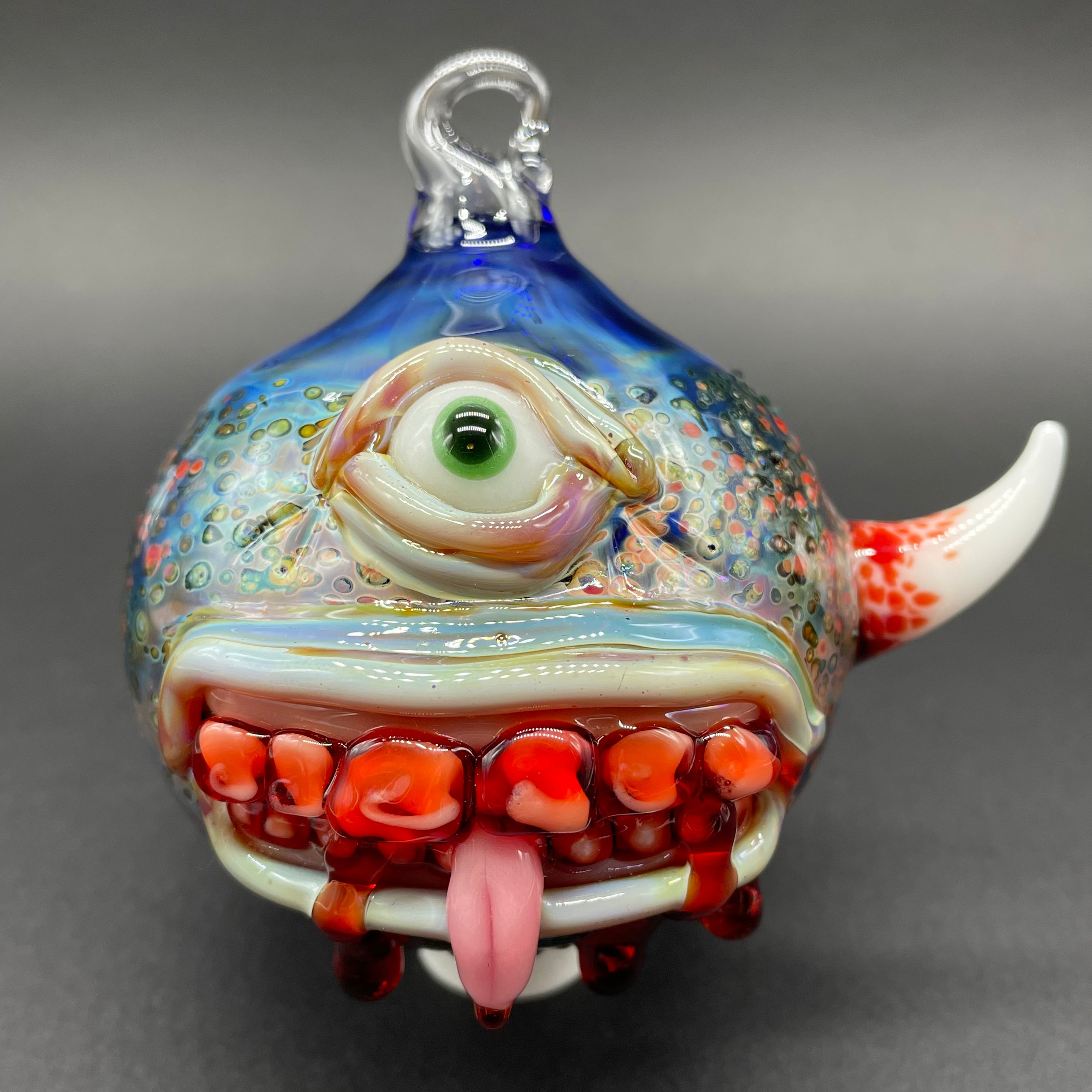 Beware I Bite Halloween Ornament - Funny Scary Decor for Halloween Party, Home, Office & Outdoor Decorations