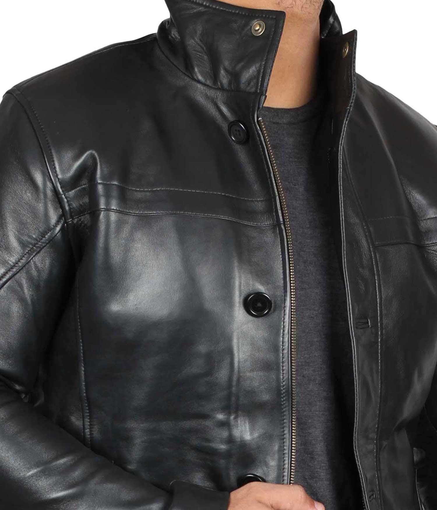 Blingsoul Genuine Leather Car Coat for Men - Black & Brown Real Leather Jacket | Premium Motorcycle & Casual Wear