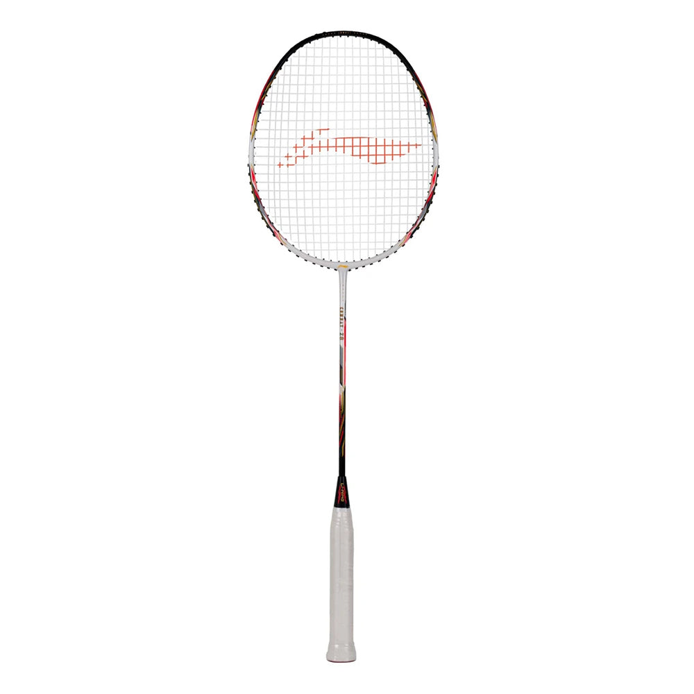 Li Ning Combat Z8 Badminton Racket - Lightweight 80g Carbon Fiber Shuttlecock Racket (Black/Gold/Red) | Perfect for Professional Training & Competitive Matches