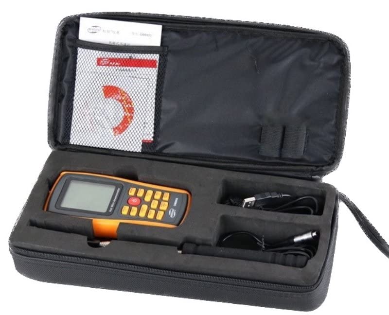 Digital Anemometer - Handheld CFM Meter for Air Flow Velocity, Temperature & Wind Speed Measurement | HVAC Airflow Testing with Backlit LCD & Telescopic Probe | Perfect for Ductwork, Ventilation & Indoor Air Quality Monitoring