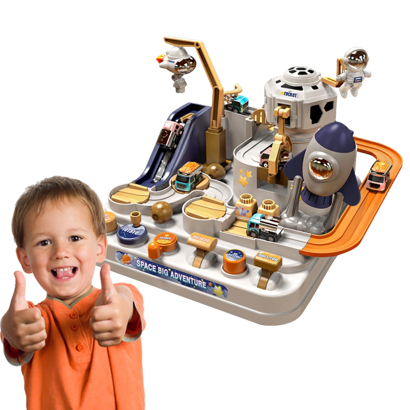 Jubepk Race Track Car Adventure Toys for Kids - Educational Preschool Car Games for 3 Year Old Boys & Girls | Perfect Birthday Gift & Learning Toy for Toddlers - Fun Indoor Playtime & Early Childhood Development Activity