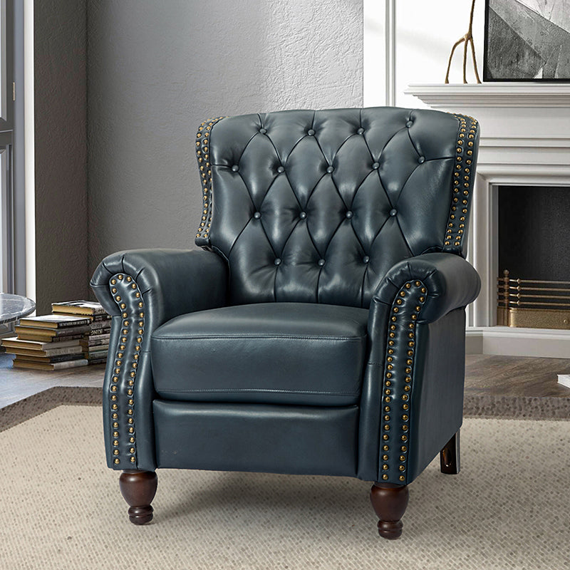 Premium Genuine Leather Oversized Recliner Chair for Living Room - Comfortable Lounge Chair for Home Theater, Reading Nook & Relaxation